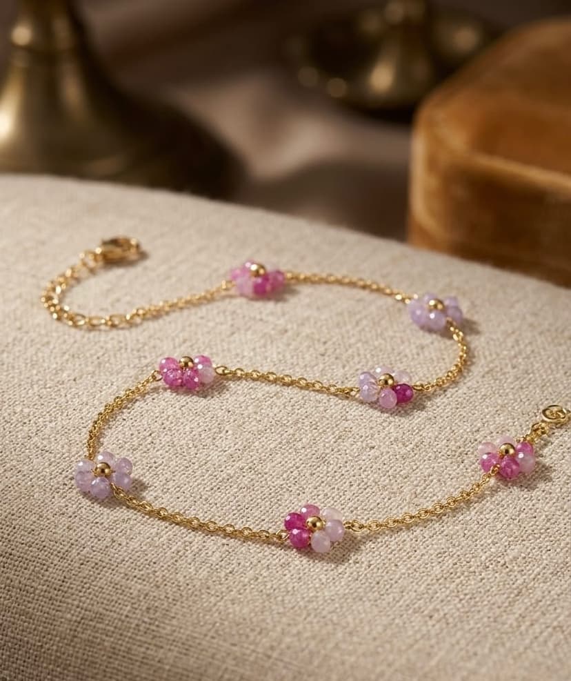 Beaded Flower Bracelet