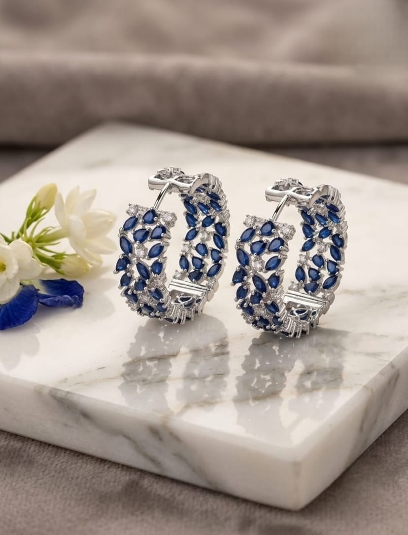 The Indigo Twirl Hoops